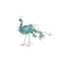 20" Turquoise Iron Eclectic Bird Garden Sculpture